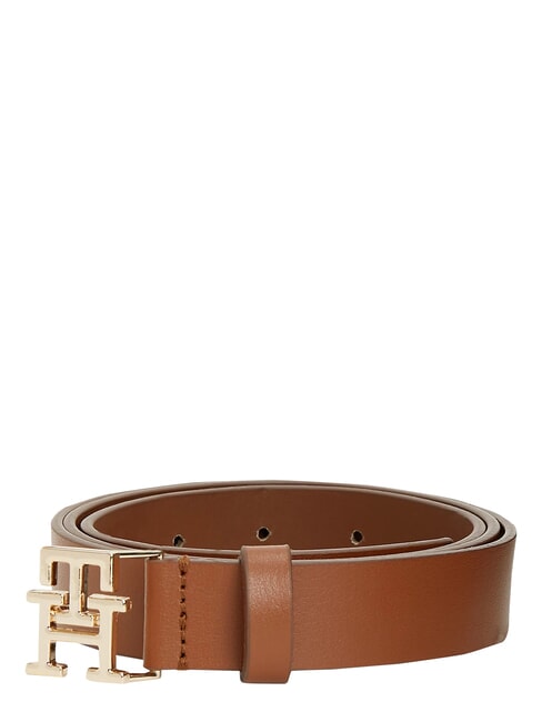 TH LOGO Cintura in pelle cognac - Cinture