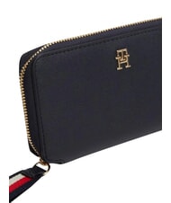TOMMY HILFIGER TH LOGOTAPE Portafoglio zip around space blue corp - Portafogli Donna - 4