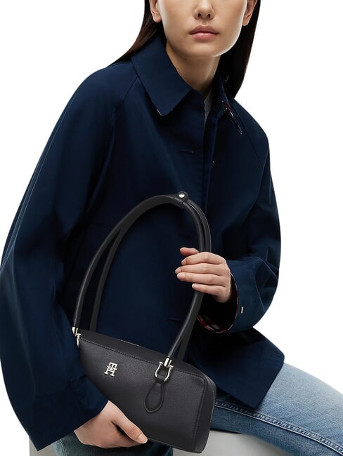 TH GRACE Borsa a spalla, zigrinata black - Borse Donna