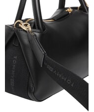 TOMMY HILFIGER TH LOGOTAPE Borsa a bauletto a mano, con tracolla black - Borse Donna - 5
