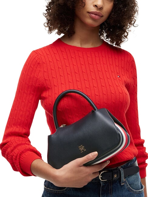 TH LOGOTAPE Borsa a bauletto a mano, con tracolla space blue corp - Borse Donna