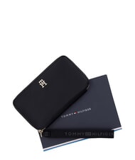 TOMMY HILFIGER TH LOGOTAPE Portafoglio zip around black - Portafogli Donna - 4