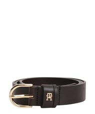 TOMMY HILFIGER ESSENTIAL EFFORTLESS Cintura in pelle Made in Italy fondant brown - Cinture - 2
