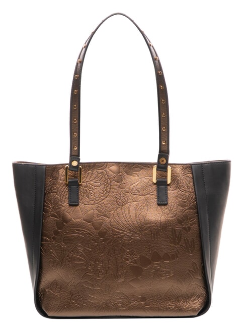 LOLA Shopping Bag in pelle nero/bronzo - Borse Donna