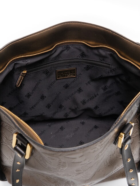 LOLA Shopping Bag in pelle nero/bronzo - Borse Donna