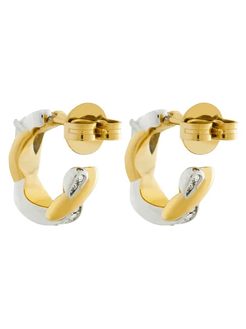 TWIST Orecchini in acciaio yellow gold/rhodium - Orecchini