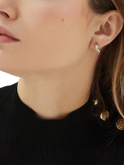 TWIST Orecchini in acciaio yellow gold/rhodium - Orecchini