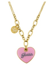 GUESS VINTAGE Collana in acciaio yellow gold/pink - Collane - 2
