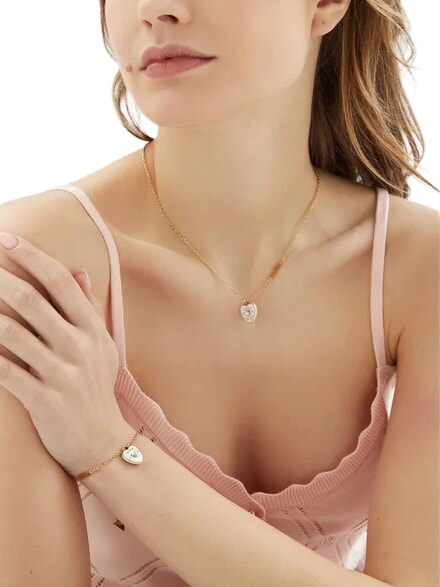 AMORE Bracciale in acciaio yellow gold/white - Bracciali Donna