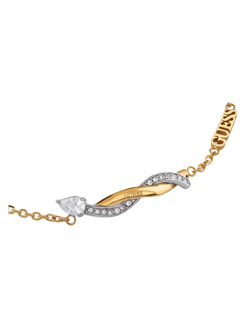 TWIST Bracciale intrecciato, in acciaio yellow gold/rhodium - Bracciali Donna