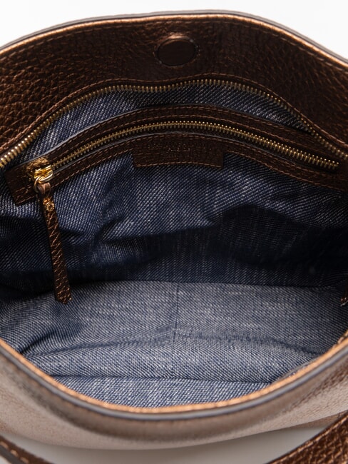 OLGA Borsa in pelle a spalla con tracolla toasted - Borse Donna