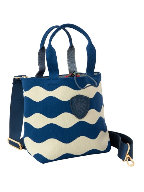 KNITTED Borsa a mano, con tracolla cream/navy - Borse Donna