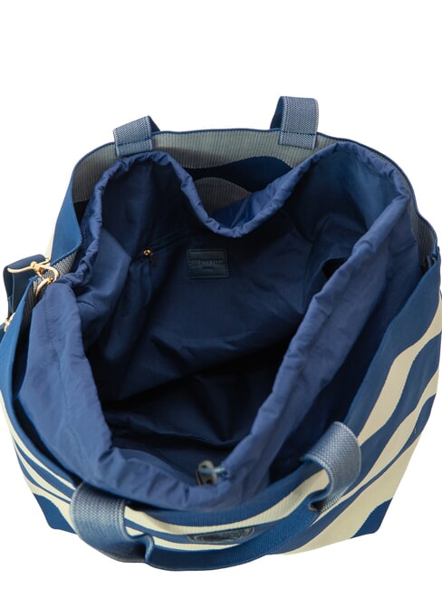 KNITTED Borsa da mare a mano, con tracolla cream/navy - Borse Donna