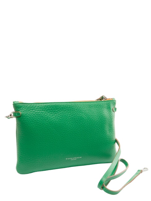 HERMY Pochette in pelle martellata bandiera-nature - Borse Donna