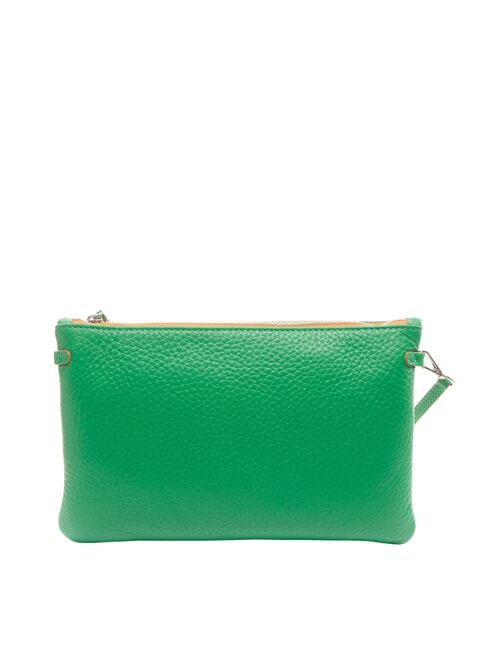 HERMY Pochette in pelle martellata bandiera-nature - Borse Donna