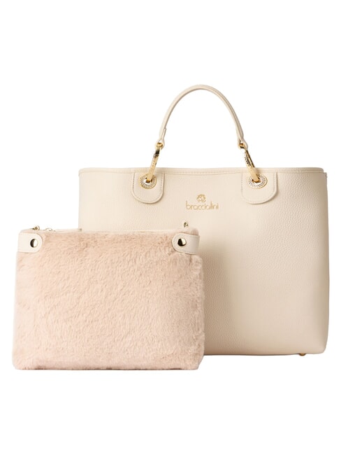 BETH L Borsa a mano con doppio manico beige - Borse Donna