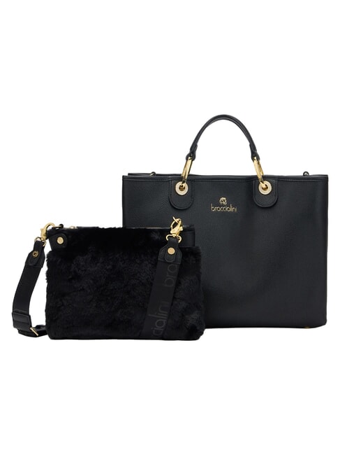 BETH L Borsa a mano con doppio manico nero - Borse Donna