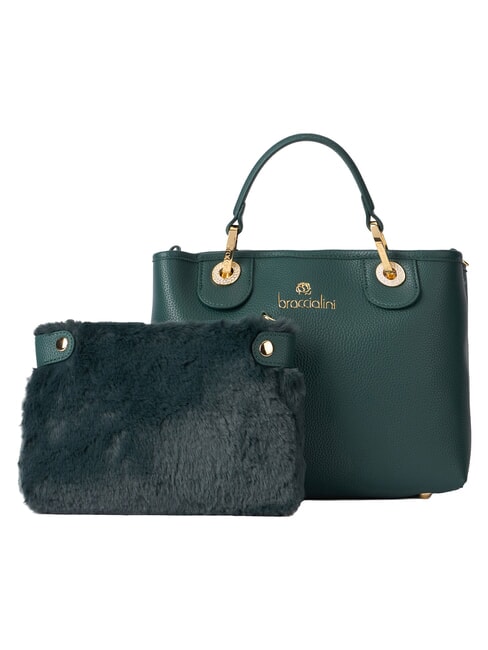 BETH M Borsa a mano con doppio manico verde - Borse Donna