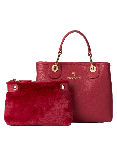 BETH M Borsa a mano con doppio manico rosso - Borse Donna