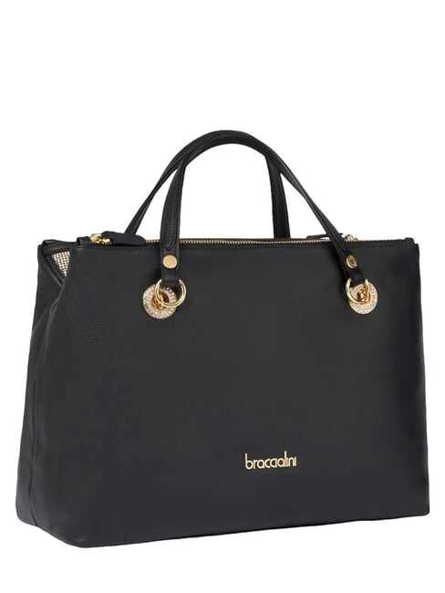 NORA Borsa a mano in pelle con tracolla nero - Borse Donna