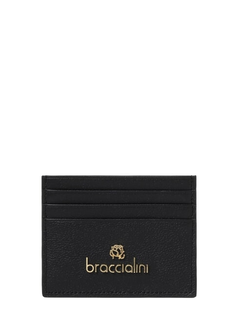 BASIC Portacarte piatto in pelle nero - Portafogli Donna