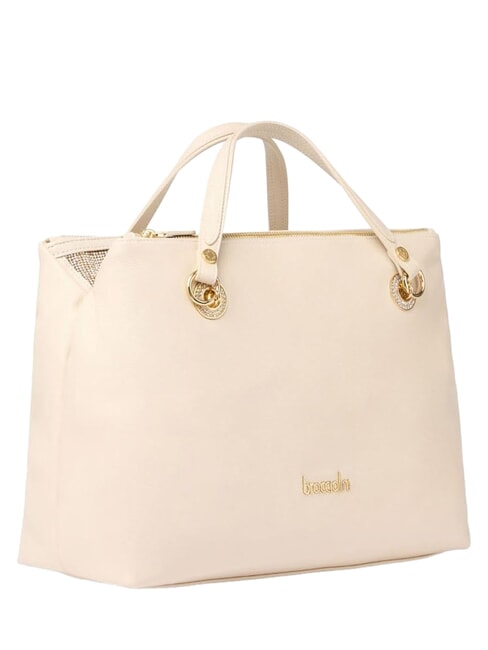 NORA Borsa a mano in pelle con tracolla beige - Borse Donna