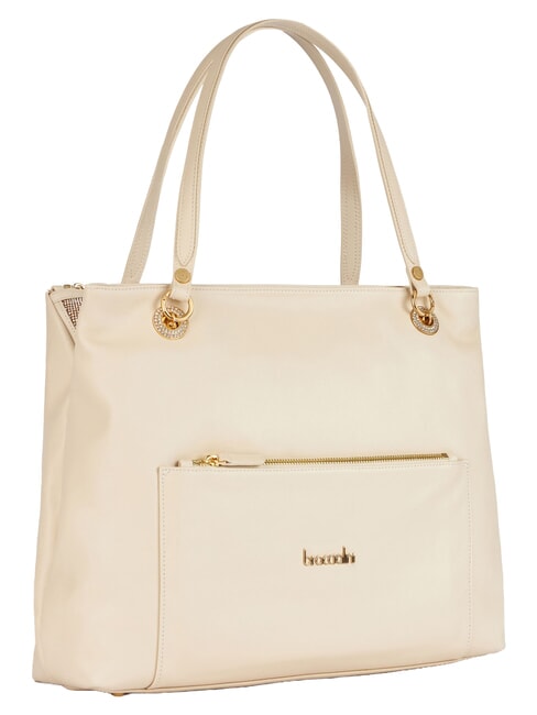 NORA Borsa a spalla in pelle con tasca beige - Borse Donna