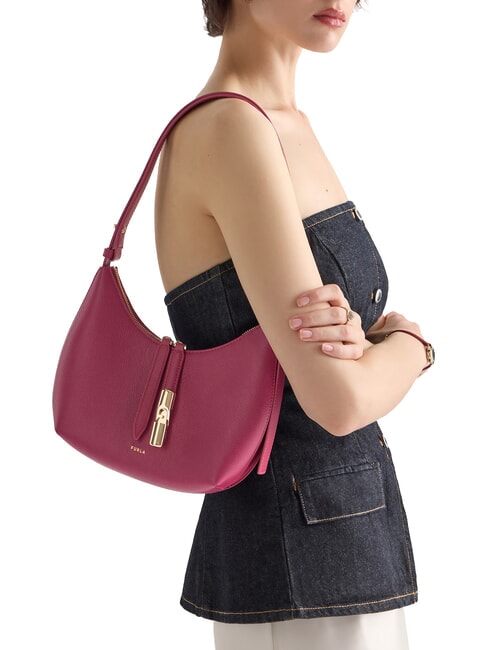 GOCCIA Borsa a spalla pelle martellata rododendro - Borse Donna