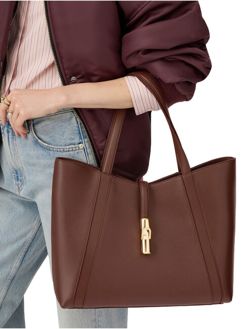GOCCIA Borsa a spalla, in pelle cioccolato - Borse Donna