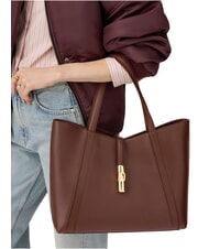 FURLA GOCCIA Borsa a spalla, in pelle cioccolato - Borse Donna - 6