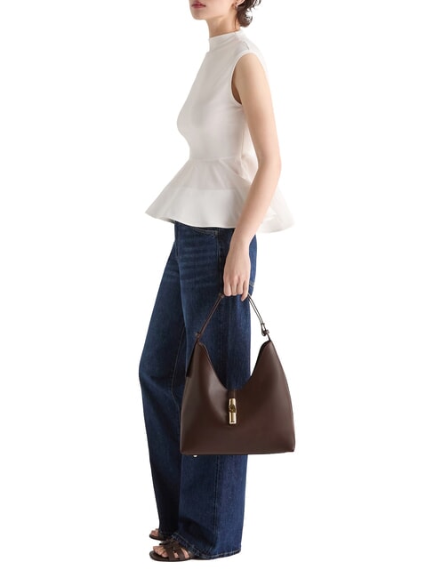 GOCCIA Borsa in pelle a spalla cioccolato - Borse Donna