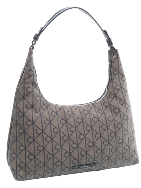 EMBLEM JAQUARD L Borsa a spalla lotus beige/black aop jqd - Borse Donna