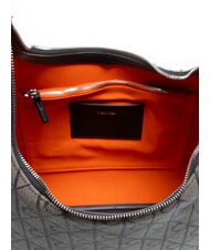 CALVIN KLEIN EMBLEM JAQUARD L Borsa a spalla lotus beige/black aop jqd - Borse Donna - 5