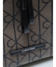 CALVIN KLEIN EMBLEM AOP Zaino con taschino interno lotus beige / black aop - Borse Donna - 3