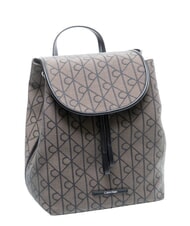 CALVIN KLEIN EMBLEM AOP Zaino con taschino interno lotus beige / black aop - Borse Donna - 4