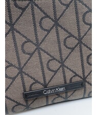 CALVIN KLEIN EMBLEM AOP Borsa mini, a tracolla lotus beige / black aop - Borse Donna - 3