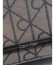 CALVIN KLEIN EMBLEM AOP Borsa mini a tracolla lotus beige / black aop - Borse Donna - 3