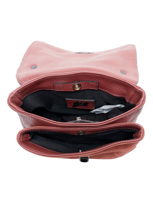 SHAILA Borsa mini a mano con tracolla, in pelle terracotta - Borse Donna