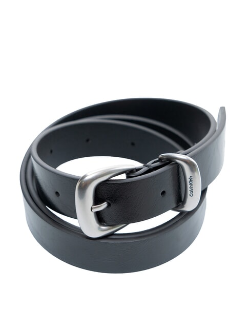 2PIECE LOGO Cintura in pelle ck black / antique nickel - Cinture