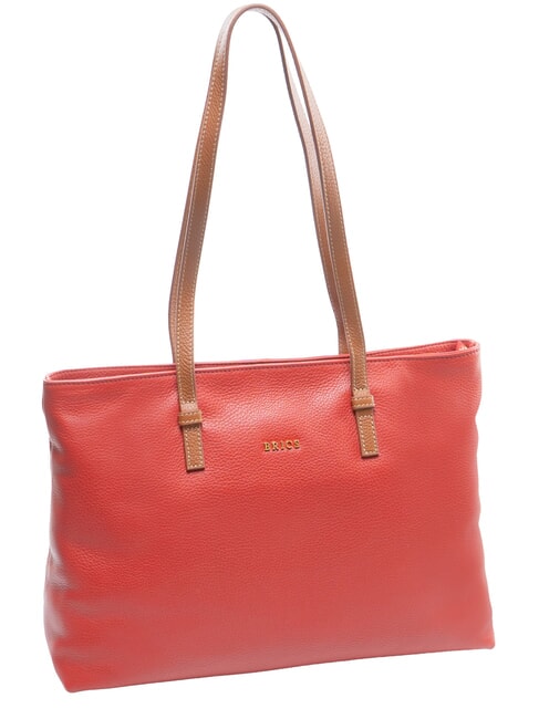 CREMONA S Borsa shopping in pelle, a spalla rosso - Borse Donna