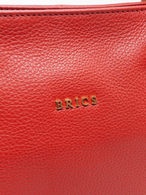 CREMONA S Borsa shopping in pelle, a spalla rosso - Borse Donna