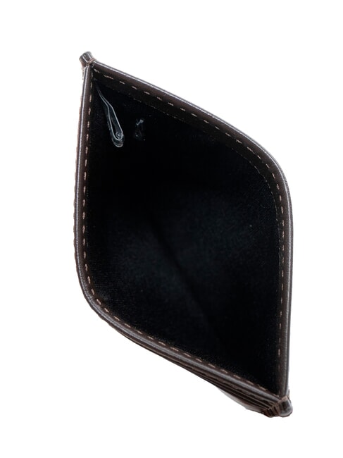 RAISED LOGO Portacard piatto in pelle ck dark brown - Portafogli Uomo
