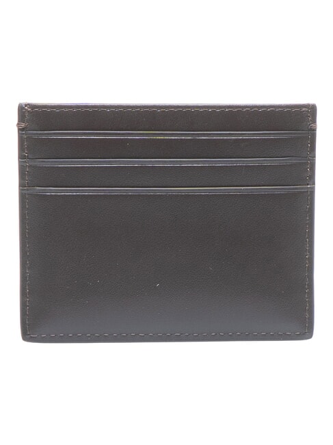 RAISED LOGO Portacard piatto in pelle ck dark brown - Portafogli Uomo