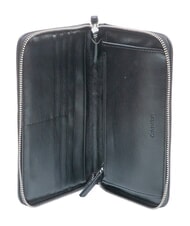 CALVIN KLEIN EMBLEM AOP Portafoglio large, zip around lotus beige / black aop - Portafogli Uomo - 2