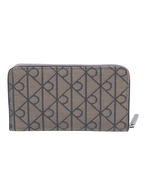 EMBLEM AOP Portafoglio large, zip around lotus beige / black aop - Portafogli Uomo