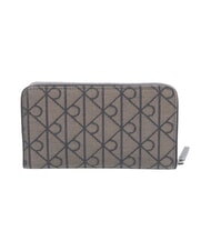 CALVIN KLEIN EMBLEM AOP Portafoglio large, zip around lotus beige / black aop - Portafogli Uomo - 3