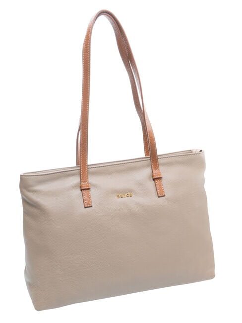 CREMONA S Borsa shopping in pelle, a spalla tortora - Borse Donna