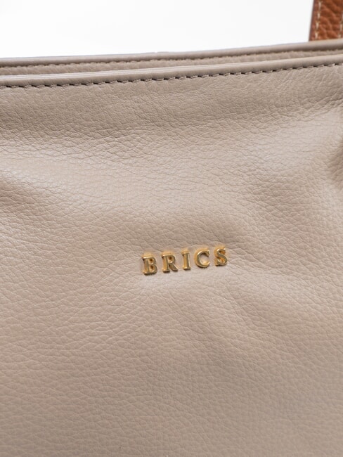 CREMONA S Borsa shopping in pelle, a spalla tortora - Borse Donna