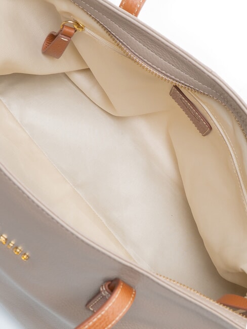 CREMONA S Borsa shopping in pelle, a spalla tortora - Borse Donna