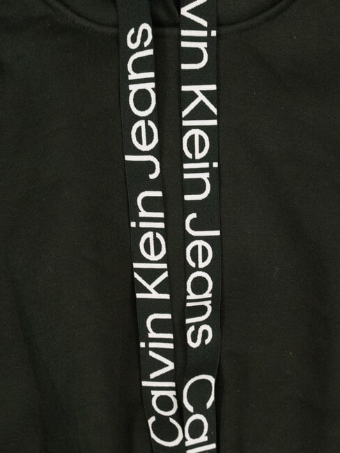 CK JEANS Abito con cappuccio ck black/bright white - Vestiti Donna